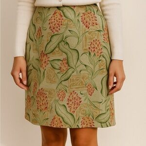 100% Silk Fully Lined Tommy Bahama Straight Skirt Flirty Casual Comfy Soft Sz 8